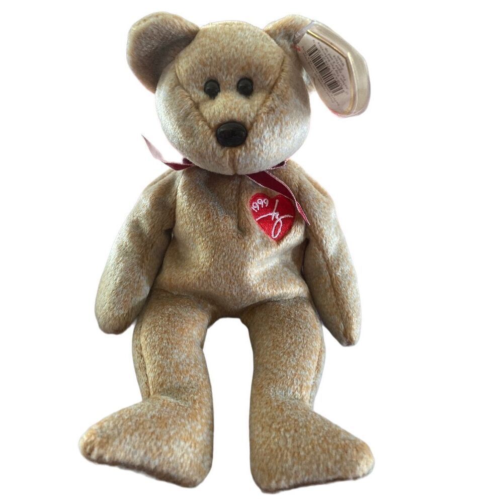 1999 Signature Bear Ty Beanie Baby Plush Collectible Nostalgia